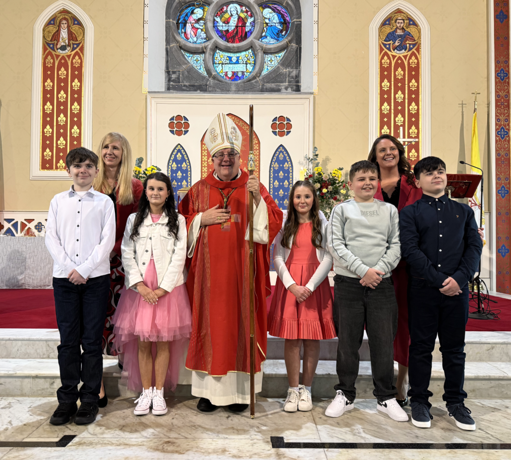 Lumcloon NS Confirmation Class 2025 with Bishop Paul Connell